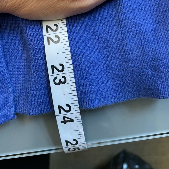 Gap royal blue button up 100% Cotton vneck 3/4 sleeve cardigan womens size Small - Picture 10 of 10